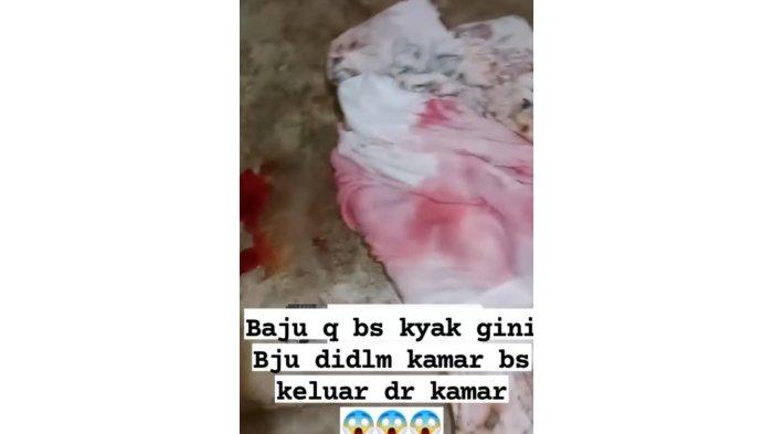Tangkapan layar video memperlihatkan teror darah yang dialami oleh keluarga Parno, warga Dusun II, Desa Baung Sibatu-batu, Kecamatan Sei Dadap, Kabupaten Asahan sebelum diteror api misterius.