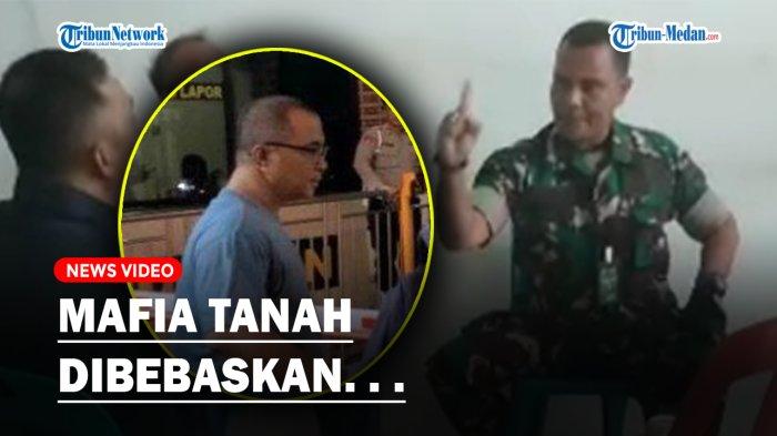 Tersangka dugaan mafia tanah Ahmad Rosyid Hasibuan akhirnya dilepaskan dari ruang tahanan Polrestabes Medan setelah 40 prajurit TNI menggeruduk markas polisi.