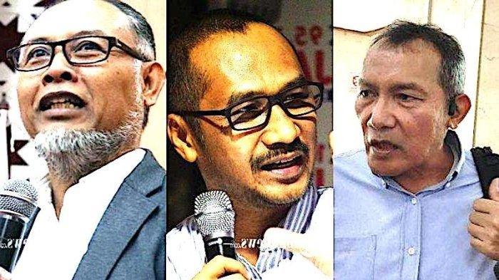 Tiga eks pimpinan KPK: Bambang Widjojanto, Abraham Samad, dan Saut Situmorang
