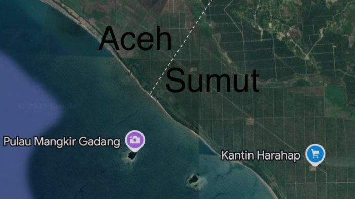 Titik koordinat 4 pulau aceh yang pindah ke Sumut jika dilihat dari gmaps. Sejarawan USU soroti perpindahan empat pulau ke Sumut.