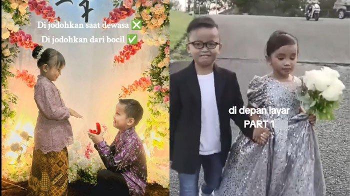 VIRAL 2 Bocah di Balikpapan Diduga Dijodohkan, Gelar Lamaran dan Prewedding, Senyum Tukar Cincin