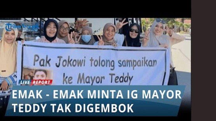 VIRAL Emak-emak Desak Jokowi Minta Mayor Teddy Buka Gembok Instagram: Jangan Dikunci Terus