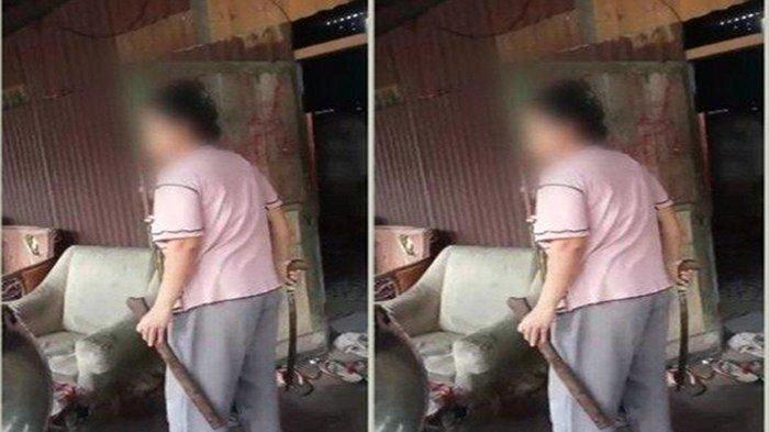 VIRAL Emak-emak Ngamuk Sambil Bawa Parang, Marah Gara-gara Utangnya Ditagih: Saya Gak Suka Dipaksa