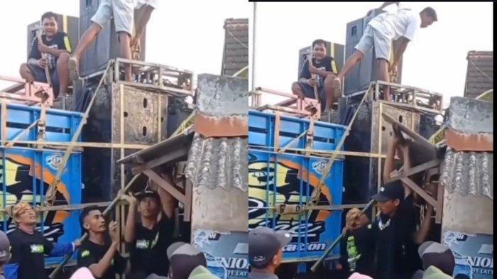 Kru parade truk sound horeg rusak warung gara-gara terhalang masuk, langsung diamuk warga
