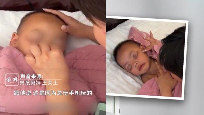 VIRAL Orangtua Lakukan Cara Unik Hentikan Kecanduan HP Anaknya,Mata Digambar Hitam hingga Buat Panik