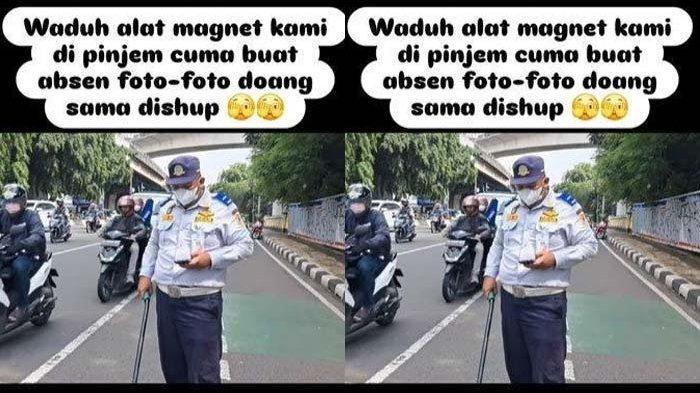 Viral Petugas Dishub Diduga Pinjam Alat Relawan Ranjau Paku Buat Foto