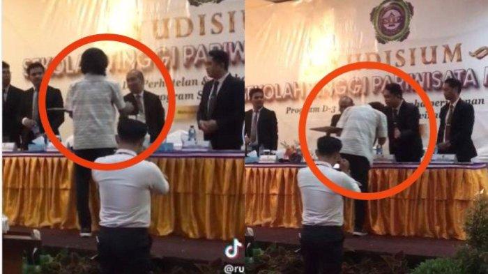 VIRAL Pria Bawa Foto Wanita ke Panggung Yudisium,Ternyata Gantikan Istri yang Meninggal Usai Lahiran