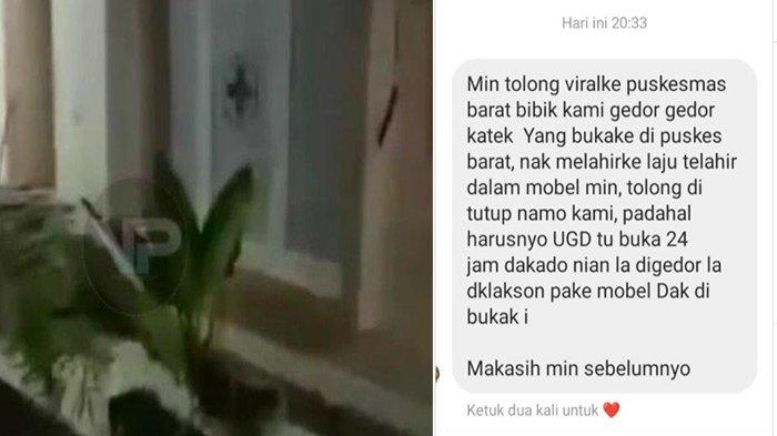 VIRAL Puskemas Tutup, Warga di Prabumulih Melahirkan dalam Mobil, Pintu Digedor tak Ada yang Dengar