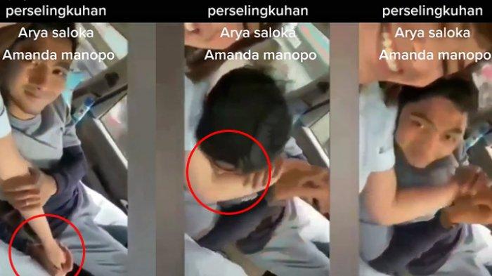 Tangkap layar video kemesraan Arya Saloka dan Amanda