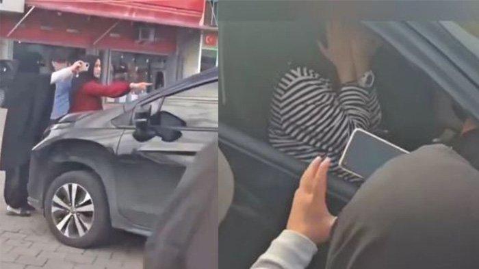 ASN SELINGKUH - Tangkapan layar video istri labrak suami yang diduga berselingkuh dengan wanita lain dalam mobil di Pekanbaru. Diduga pasangan selingkuh itu pegawai Imigrasi Pekanbaru.