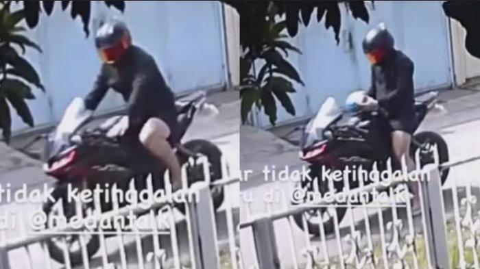 Viral pengendara motor lempar sampah ke rumah warga Jalan Mujahir, Kota Medan, pada Sabtu (21/1/2024), sekitar pukul 11.09 WIB
