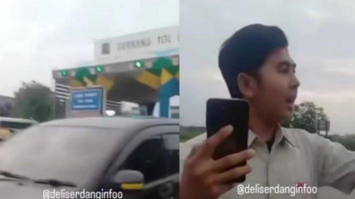 Viral pengendara terlibat cekcok dengan petugas pintu tol Lubuk Pakam, video cekcok keduanya dibagikan akun Instagram @deliserdanginfoo pada Senin (20/1/2025).