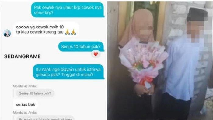 Viral pernikahan pasangan di bawah umur di Madura. Momen pernikahan itu diunggah oleh akun Instagram @sedangrame.