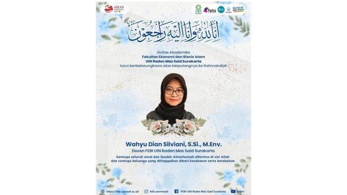 Wahyu Dian Silviani, dosen UIN Solo yang tewas di dalam rumah wilayah Sukoharjo.