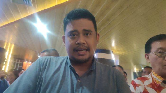 Wali Kota Medan Bobby Nasution saat diwawancarai di Gedung DPRD Medan, Selasa (3/9/2024).