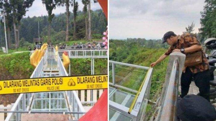Wisata Jembatan Kaca di Kompleks Hutan Pinus Limpakuwus
