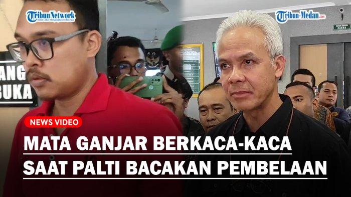 Ganjar Pranowo hadiri sidang pembelaan terdakwa Palti Hutabarat dalam perkara pencemaran nama baik dan penyebaran berita bohong. Palti membacakan Pleidoinya di ruang Cakra Pengadilan Negeri (PN) Kisaran, Selasa (30/7/2024).