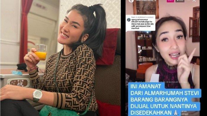 adik ipar menjual baju-baju dan barang branded milik mendiang Stevie Agnecya.