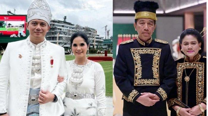 AHY dan Annisa Pohan Menang Busana Adat Terbaik saat Upacara Penurunan Bendera di IKN