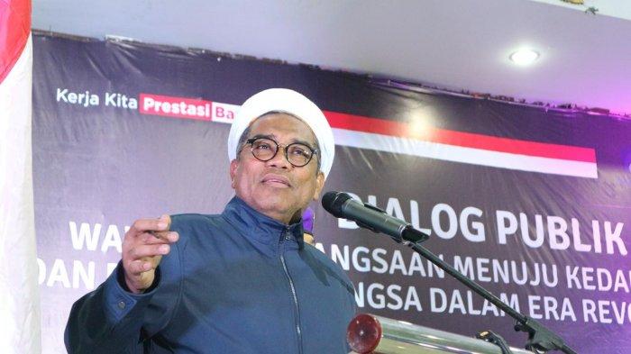 Tenaga Ahli Kantor Staf Presiden (KSP) Ali Mochtar Ngabalin di Kampus UINSU, Kamis (21/3/2019).