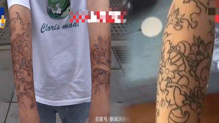 Ilustrasi ibu menangis tau anak pasang tato