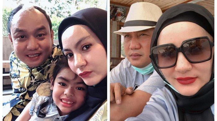 Azis Gagap dengan istri keduanya, Dewi Keke