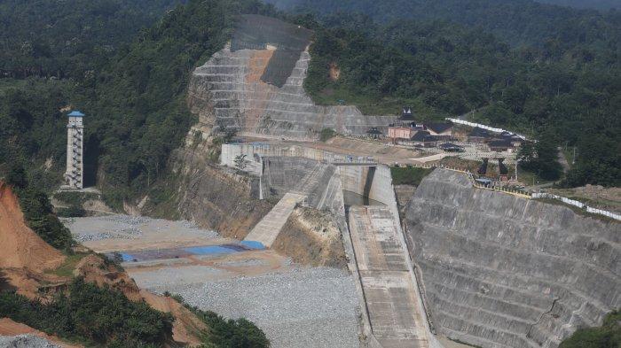 Proyek Bendungan Lau Simeme yang sedang dalam progres pembangunan di Kabupaten Deli Serdang.