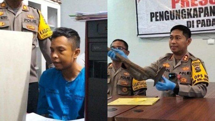Indra Septiarman Alias IS menjalani pemeriksaan di Mapolres Padang Pariaman, Senin (23/9/2024)