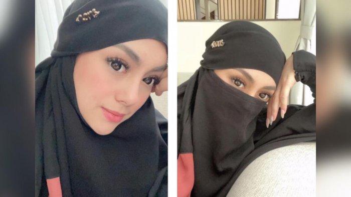 Celine Evangelista berhijab dan bercadar