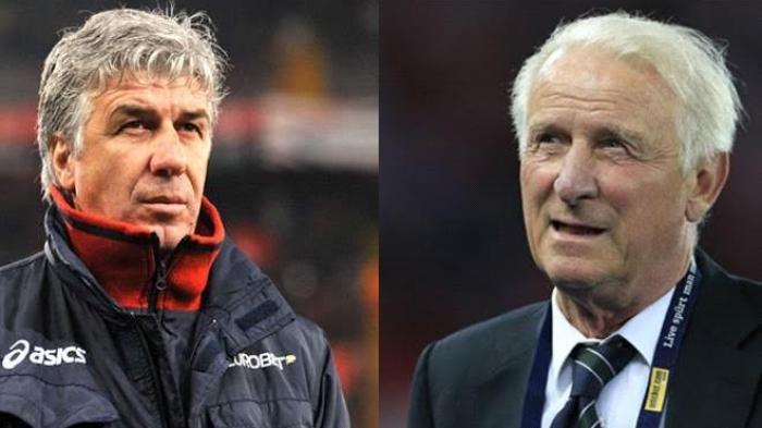 Gian Piero Gasperini dan Giovanni Trapattoni