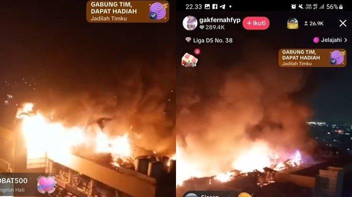 Kebakaran di Glodok Plaza, Tamansari, Jakarta Barat dari pukul 20.00 WIB hingga 23.30 WIB belum juga padam.