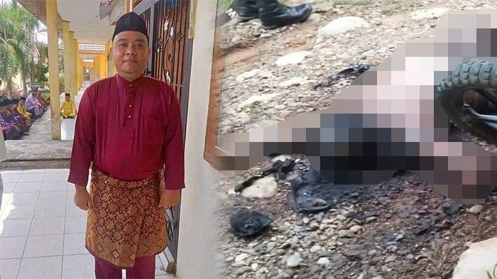 Heri Aprianus Saragih, guru di Kampar Riau yang bertugas di SDN 021 Senama Nenek Kecamatan Tapung Hulu, dibunuh secara sadis.
