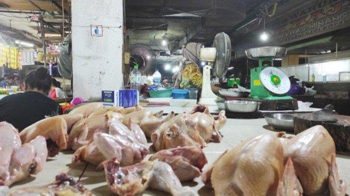 Ayam potong yang ada di pasar tradisional mengalami kenaikan harga jelang tahun baru.