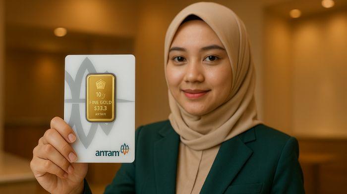 EMAS ANTAM- Update terbaru harga emas Antam Logam Mulia 25 Juli 2025 di Kota Medan tampak lesu. Harganya anjlok mencapai Rp 11 ribu per gram.