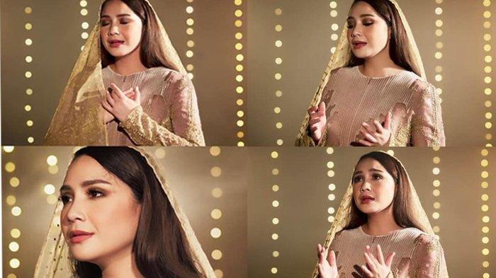 FASHION- Nagita Slavina tampak menggunakan pakaian yang mengikuti perkembangan fashion saat membawakan lagu religi