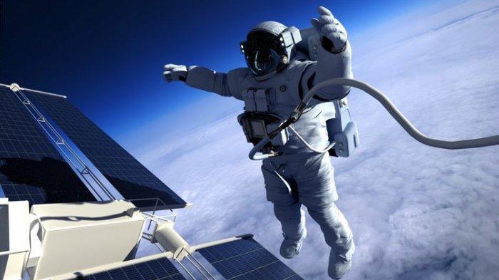 Ilustrasi astronot di luar angkasa