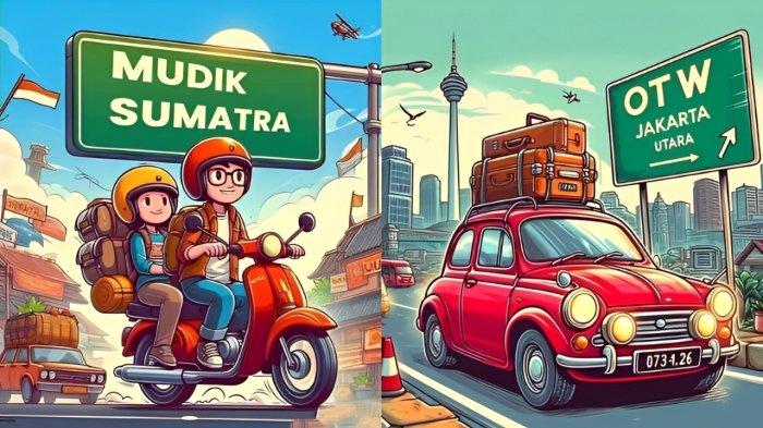 MUDIK LEBARAN- Ilustrasi masyarakat mudik lebaran untuk menyambut datangnya Idul Fitri di kampung halaman.