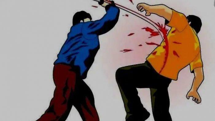 Ilustrasi aksi pembacokan