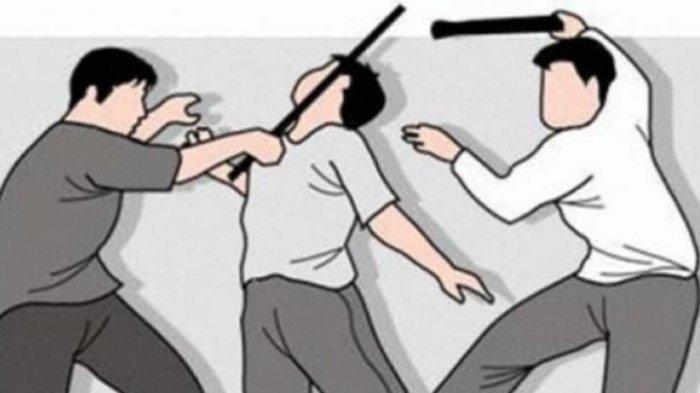 Ilustrasi pengeroyokan. Terjadi bentrokan antara sejumlah oknum anggota Kompi 3 Yon Pelopor Brimob Polda Maluku dan TNI 734 SNS di Maluku. (Kompas.com/Tribunnews.com)