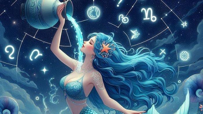 Ilustrasi zodiak Pisces