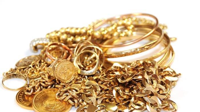 Ilustrasi perhiasan emas.