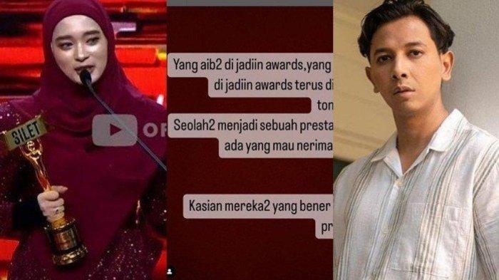 Sonny Septian (kanan) menyinggung soal aib jadi awards usai Inara Rusli raih penghargaan.