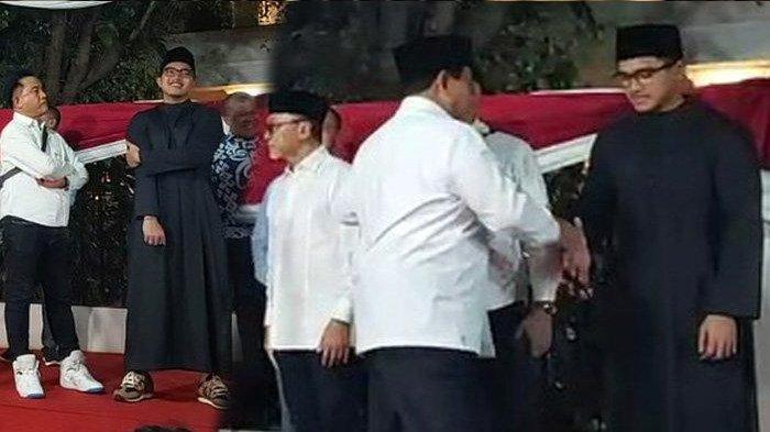 Penampilan soleh Kaesang Pangarep dengan memamakai gamis hitam, peci dan sneakers seharga Rp 500 ribuan turut menarik perhatian publik saat dirinya hadir dalam pidato pertama kemenangan Prabowo Subianto di Pilpres 2024. Pengumuman kemenangan Prabowo-Gibran ini bersamaan pula dengan PSI dan PPP galal menuju Senayan.  Bungsu Presiden Jokowi itu turut hadir di kediaman Prabowo bersama ketua umum partai Koalisi Indonesia Maju (KIM) lainnya di Rumah Kertanegara IV, Jakarta Selatan, Rabu (20/3/2024). (Youtube)