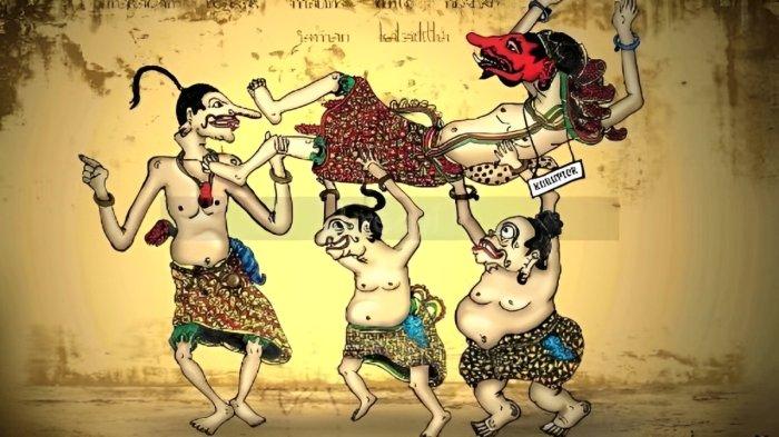 CERITA RAAKYAT- Ilustrasi cerita rakyat masyarakat Jawa yang mengisahkan seorang koruptor yang siap untuk dihukum.