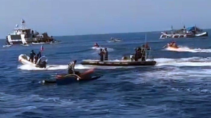 Pemerintah Filipina menuduh penjaga pantai China melakukan tindakan ilegal dan agresif lewat penggunaan meriam air dan serangan sonar di Laut China Selatan pada Sabtu (9/12/2023) kemarin. (Twitter)