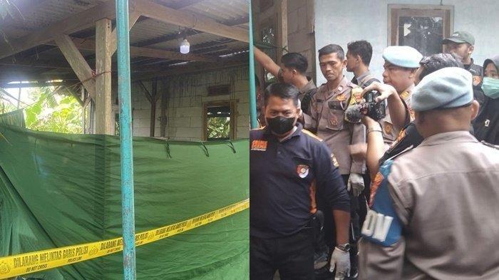 TKP PEMBUNUHAN PEGAWAI BANK KELILING- Polisi menemukan kerangka di dalam septic tank rumah Sunardi (43), pelaku pembunuhan wanita pegawai bank keliling, Sri Pujayanti (22) di Kampung Cikoronjo, Desa Sindangmulya, Cibarusah, Kabupaten Bekasi.