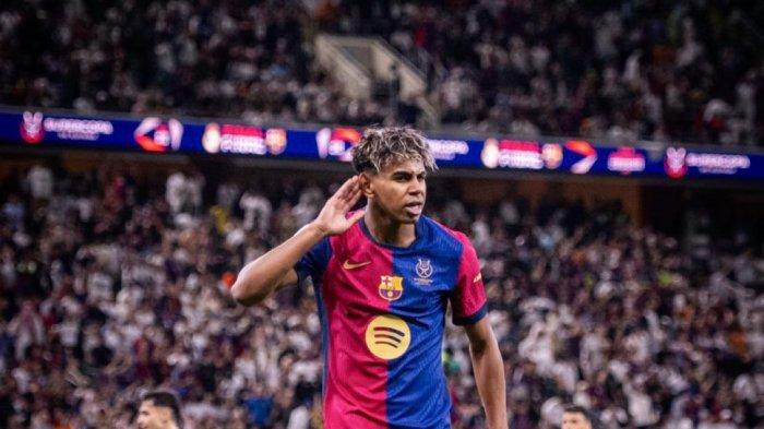 Winger Barcelona, Lamine Yamal, membuktikan omongannya dengan memenuhi janji ke klub hanya dalam sebulan.