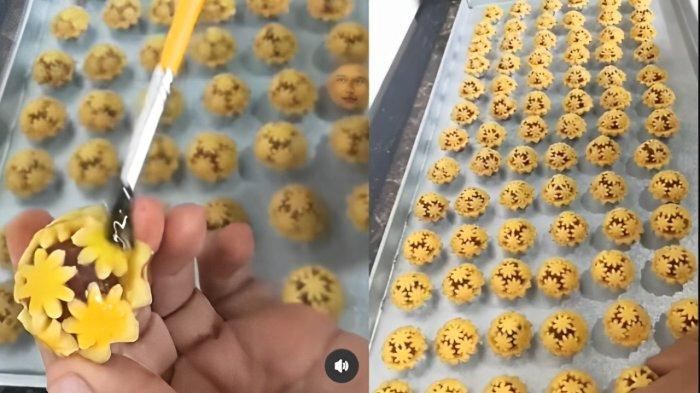 NASTAR BROKAT- Media sosial tengah dihebohkan dengan kemunculan nastar brokat. Nastar brokat adalah kue nastar biasa yang dibuat dengan bentuk yang sangat unik dan cantik. 