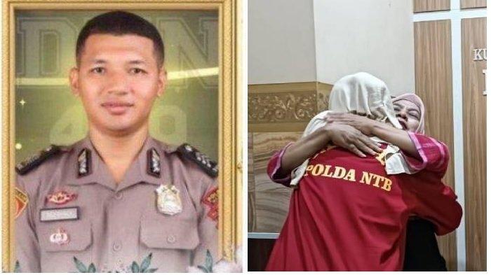 POLISI BUNUH POLISI - Foto Brigadir Nurhadi semasa hidup (kiri) dan M (kanan) wanita tersangka dalam kasus pembunuhan ini.