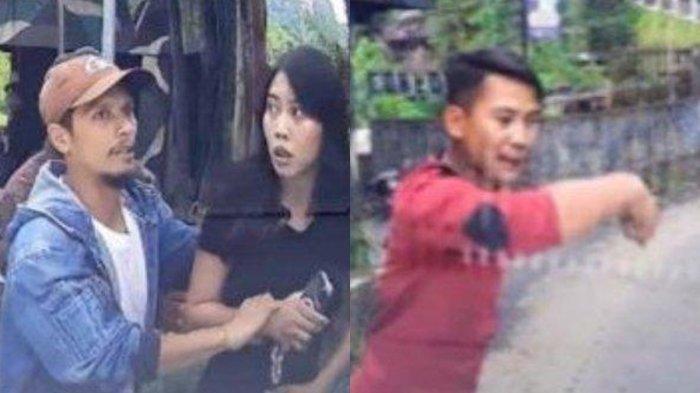 Satu Pak Ogah di Puncak Bogor pengeroyok ibu hamil, Dandy (baju merah), hingga saat ini masih buron. Ia disebut menjadi sosok yang paling sangat saat kejadian.